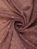 Dusty Mauve Butta Zari Woven Design Organza Fancy Saree with Scalloped Border