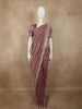 Dusty Mauve Butta Zari Woven Design Organza Fancy Saree with Scalloped Border