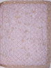 Dusty Mauve Checked Pattern Sequins and Beads Embroidered Design Pure Organza Party Wear Saree with Designer Border