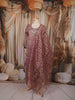 Dusty Mauve Floral Beads Embroidered Design Tissue Silk Palazzo Suit with Matching Dupatta