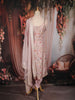 Dusty Mauve Floral Embroidered Silk Straight Suit with Designer Dupatta