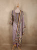 Dusty Mauve Floral Printed Design Crepe Palazzo Suit with Dupatta