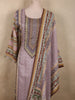 Dusty Mauve Floral Printed Design Crepe Palazzo Suit with Dupatta