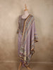 Dusty Mauve Floral Printed Design Crepe Palazzo Suit with Dupatta