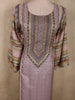 Dusty Mauve Floral Printed Design Crepe Palazzo Suit with Dupatta