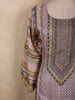 Dusty Mauve Floral Printed Design Crepe Palazzo Suit with Dupatta