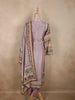 Dusty Mauve Floral Printed Design Crepe Palazzo Suit with Dupatta