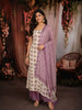 Dusty Mauve Floral Printed Design Pure Cotton Unstitched Salwar Material