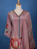 Dusty Mauve Floral Printed Silk Salwar Suit - Diadem