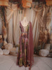 Dusty Mauve Floral Printed and Crystal Embellished Design Organza Party Wear Palazzo Suit with Matching Dupatta