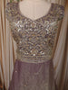 Dusty Mauve Floral Sequins and Zardozi Embroidered Design Organza Lehenga with Dupatta