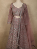 Diadem Women Dusty Pink Net Lehenga Choli Heavy Embroidered Designer Wedding Wear