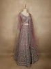 Diadem Women Dusty Pink Net Lehenga Choli Heavy Embroidered Designer Wedding Wear