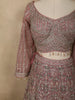 Diadem Women Dusty Pink Net Lehenga Choli Heavy Embroidered Designer Wedding Wear