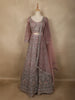 Diadem Women Dusty Pink Net Lehenga Choli Heavy Embroidered Designer Wedding Wear