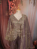 Dusty Mauve Floral Vine Sequins and Beads Embroidered Design Tissue Silk Party Wear Palazzo Suit with Matching Dupatta