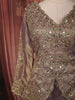 Dusty Mauve Floral Vine Sequins and Beads Embroidered Design Tissue Silk Party Wear Palazzo Suit with Matching Dupatta