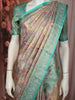 Dusty Mauve Floral Zari Woven Design Pure Kanchipuram Silk Saree with Contrast Peacock Border