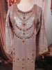 Dusty Mauve Geometric Sequins and Beads Embroidered Design Tissue Silk Palazzo Suit with Matching Dupatta