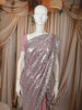 Dusty Mauve Heavy Sequins Embroidered Design Chiffon Party Wear Saree with Designer Border