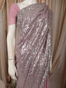 Dusty Mauve Heavy Sequins Embroidered Design Chiffon Party Wear Saree with Designer Border