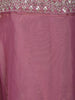 Dusty Mauve Pink  Heavy Sequins and Beads Embroidered Design Crepe Bridesmaids Lehenga with Choker Dupatta