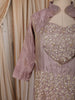 Dusty Mauve Pink Heavy Sequins and Beads Embroidered Design Tissue Part Wear Palazzo Suit