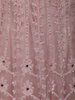 Dusty Mauve Pink Mirror and Beads Embroidered Design Net Gown with Dupatta