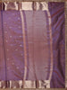 Dusty Mauve Purple Butta Woven Design Tissue Silk Saree with Designer Border
