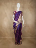 Dusty Mauve Purple Butta Woven Design Tissue Silk Saree with Designer Border