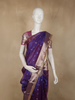 Dusty Mauve Purple Butta Woven Design Tissue Silk Saree with Designer Border