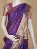 Dusty Mauve Purple Butta Woven Design Tissue Silk Saree with Designer Border