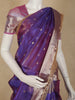 Dusty Mauve Purple Butta Woven Design Tissue Silk Saree with Designer Border