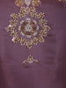 Dusty Mauve Purple Floral Beads Embroidered Design Organza Palazzo Suit