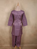 Dusty Mauve Purple Floral Beads Embroidered Design Organza Palazzo Suit