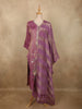 Dusty Mauve Purple Floral Thread and Beads Embroidered Design Tissue Silk Salwar Suit