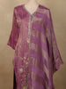 Dusty Mauve Purple Floral Thread and Beads Embroidered Design Tissue Silk Salwar Suit