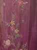 Dusty Mauve Purple Floral Thread and Beads Embroidered Design Tissue Silk Salwar Suit