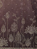 Dusty Mauve Purple Floral Vine Stone Embellished Design Organza Party Wear Saree with Scalloped Border
