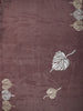 Dusty Mauve Purple Leaf Thread Embroidered Design Pure Tissue Silk Party Wear Saree