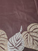 Dusty Mauve Purple Leaf Thread Embroidered Design Pure Tissue Silk Party Wear Saree