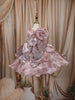 Onion Pink Sequins Embroidered Design Organza Kids Party Frock With 3D Floral Appliqué