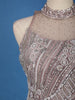 Dusty Mauve Sequins Embroidered Net Palazzo Suit With Dupatta