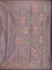 Dusty Mauve Solid Woven Design Tussar Saree with Designer Border