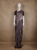 Dusty Mauve Solid Woven Design Tussar Saree with Designer Border