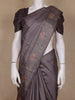 Dusty Mauve Solid Woven Design Tussar Saree with Designer Border