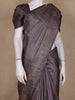 Dusty Mauve Solid Woven Design Tussar Saree with Designer Border