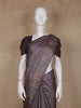 Dusty Mauve Solid Woven Design Tussar Saree with Designer Border