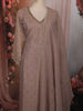 Dusty Mauve Stone Embellished Design Tissue Silk Straight Cut Salwar Suit with Dupatta