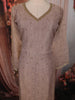 Dusty Mauve Stone Embellished Design Tissue Silk Straight Cut Salwar Suit with Dupatta